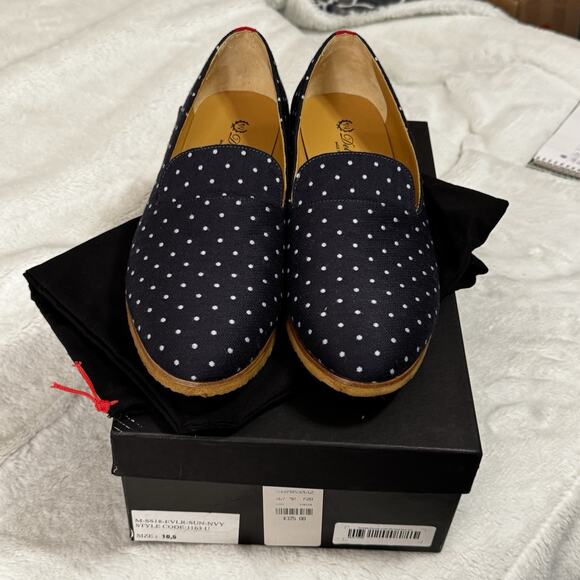 Del Toro Blue white dot gumsole Slip on men's loafers size 11